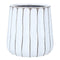 Ceramic Pot Cover 12.5cm - White & Beige Ribbed | Gisela Graham