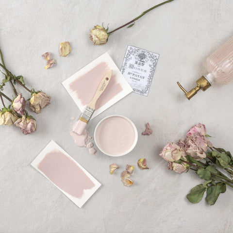 Fusion Mineral Paint - All Colours  - 500ml - Shabby Nook rosewater flatlay