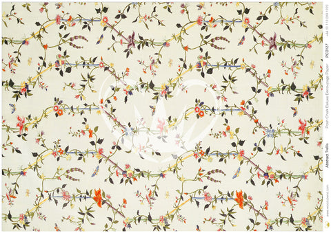 Posh Chalk Abstract Trellis Decoupage Paper CLEARANCE 70% OFF