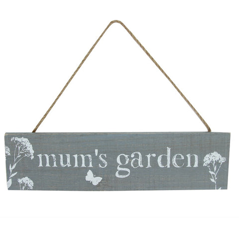 Mum's Garden Rustic Hanging Painted Sign / Plaque - CLEARANCE
