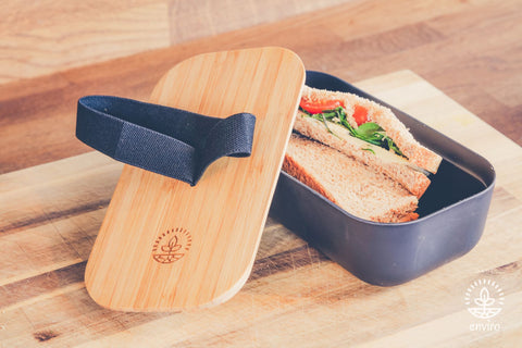 Eco Lunch Box - Biodegradable Wheat Straw & Sustainably Sourced Bamboo CLEARANCE