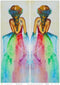 Posh Chalk Rainbow Girl Decoupage Paper  CLEARANCE 70 % OFF