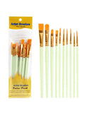 Artist Paint Brushes Mixed Pack 10 pieces Nylon