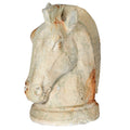 Distressed Horse Head | Faux stone & Metal Chess Piece