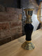 Gisela Graham Glossy Ceramic Candlestick 30cm - Black/Gold - Shabby Nook
