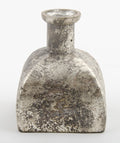 Square mottled old world charm recycled glass vase